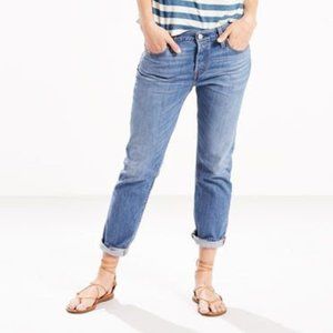Levi' 501 Ct Lightweight Jeans, Light Blue, Crop